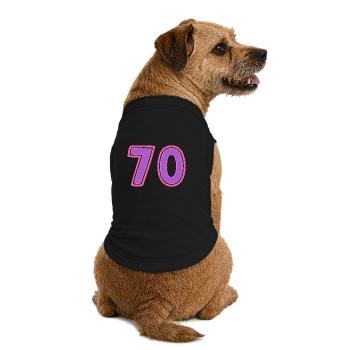70. 70 ANS. 70e ANNIVERSAIRE. ANNIVERSAIRE 70 ANS. - T-shirt bio premium pour chien - noir - Dos