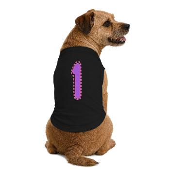 1. 1 JAHR. 1. JAHRESTAG. 1 JAHR GEBURTSTAG - Premium Organic Hunde-T-Shirt - Schwarz - Hinten