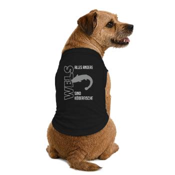 Wels angeln Waller fischen Sportfischen auf Wels - Premium Organic Hunde-T-Shirt - Schwarz - Hinten