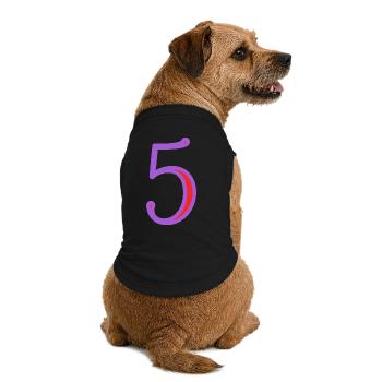5. 5 ANS. 5e ANNIVERSAIRE. ANNIVERSAIRE 5 ANS - T-shirt bio premium pour chien - noir - Dos