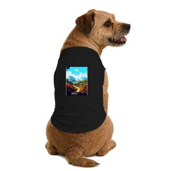 Eden Project England Uk Travel Poster Souvenir WPA - Premium Organic Dog T-Shirt - black - Back