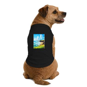 Bude Cornwall, England, Vereinigtes Königreich, Reiseposter, Souvenir - Premium Organic Hunde-T-Shirt - Schwarz - Hinten