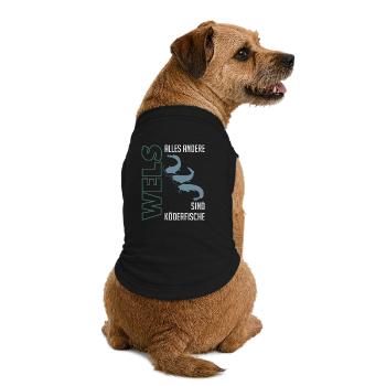 Wels angeln Waller fischen Sportfischen auf Wels - Premium Organic Hunde-T-Shirt - Schwarz - Hinten