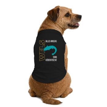 Angeln Waller fischen Sportfischen auf Wels - Premium Organic Hunde-T-Shirt - Schwarz - Hinten