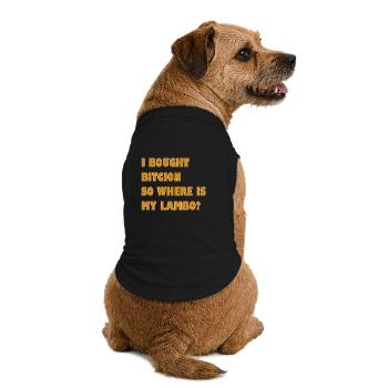 Krypto Meme: Wo ist mein Lambo? - Premium Organic Hunde-T-Shirt - Schwarz - Hinten