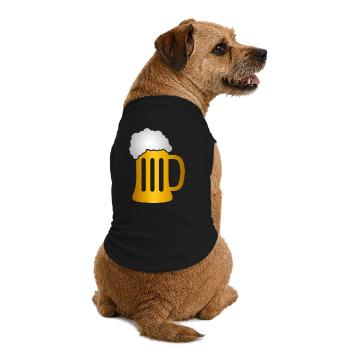 Golden Beer Krug Silhouette - Premium Organic Hunde-T-Shirt - Schwarz - Hinten