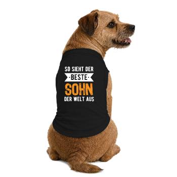 So sieht der beste Sohn der Welt aus - Premium Organic Hunde-T-Shirt - Schwarz - Hinten