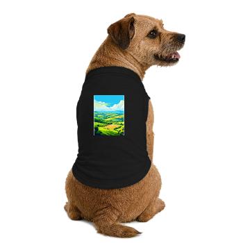 Camel Valley Cornwall England Großbritannien Reiseplakat WPA - Premium Organic Hunde-T-Shirt - Schwarz - Hinten