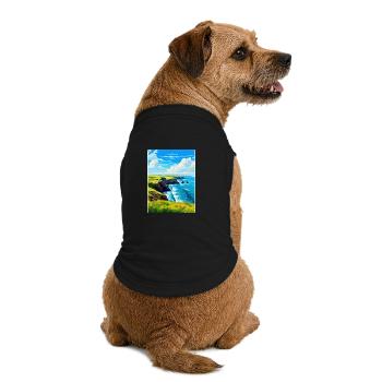 Lizard Peninsula Cornwall England Vereinigtes Königreich Reiseposter - Premium Organic Hunde-T-Shirt - Schwarz - Hinten