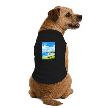 Maenporth Cornwall England Vereinigtes Königreich Reiseposter WPA - Premium Organic Hunde-T-Shirt - Schwarz - Hinten