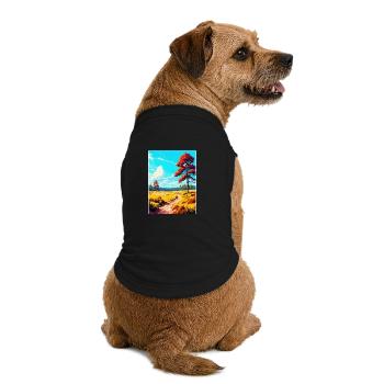 Cannock Chase Vintage Travel Poster Souvenir WPA - Premium Organic Dog T-Shirt - black - Back