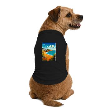 Devon West Country Vintage Voyage Poster Souvenir - T-shirt bio premium pour chien - noir - Dos