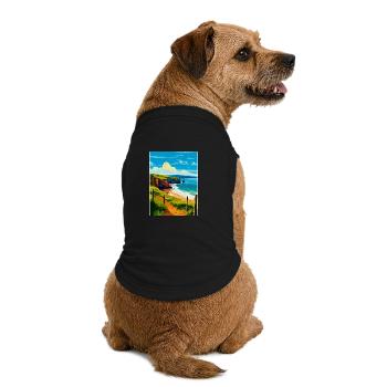 Devon West Country Vintage Voyage Poster Souvenir - T-shirt bio premium pour chien - noir - Dos