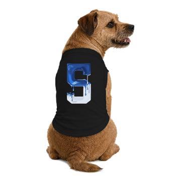NON. 5 NUMÉRO 5 BLEU BLANC 5E ANNIVERSAIRE - T-shirt bio premium pour chien - noir - Dos