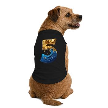 NON. 5 NUMÉRO 5 COOL 5E ANNIVERSAIRE - T-shirt bio premium pour chien - noir - Dos