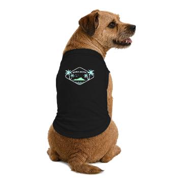 Logo Idylle de l’île Bora Bora - T-shirt bio premium pour chien - noir - Dos