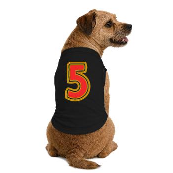 5. 5 ANS. 5e ANNIVERSAIRE. ANNIVERSAIRE 5 ANS - T-shirt bio premium pour chien - noir - Dos