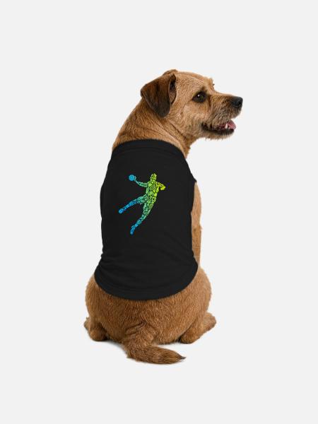 Handballer Symbole Handballspieler Jungen Handball - Premium Organic Hunde-T-Shirt - Schwarz