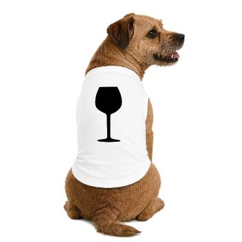 Verre de vin Cadeau de vin Black Grapevine - T-shirt bio premium pour chien - blanc - Dos