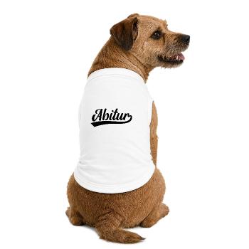 Abitur Abi - Premium Organic Hunde-T-Shirt - Weiß - Hinten