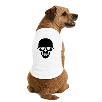 Casque de crâne / perles de crâne - T-shirt bio premium pour chien - blanc - Dos