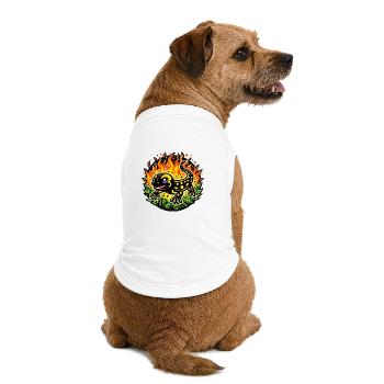 Fire salamander - Premium Organic Dog T-Shirt - white - Back