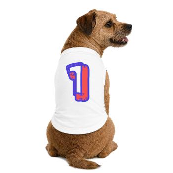 1. 1 JAHR. 1. JAHRESTAG. 1 JAHR GEBURTSTAG - Premium Organic Hunde-T-Shirt - Weiß - Hinten