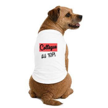 COLLEAGUE. START. RETIREMENT - Premium Organic Dog T-Shirt - white - Back