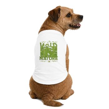 wild nature - Premium Organic Hunde-T-Shirt - Weiß - Hinten