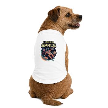Ich brauche Platz - Premium Organic Hunde-T-Shirt - Weiß - Hinten