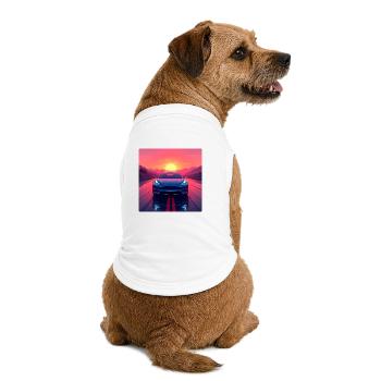 Elektrische Autobahn - Premium Organic Hunde-T-Shirt - Weiß - Hinten
