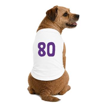 80. 80 JAHRE. 80-JÄHRIGES JUBILÄUM. 80. GEBURTSTAG. - Premium Organic Hunde-T-Shirt - Weiß - Hinten