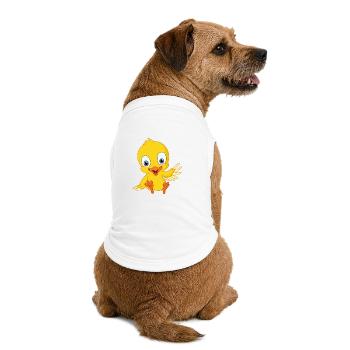 Cute chick - Premium Organic Dog T-Shirt - white - Back