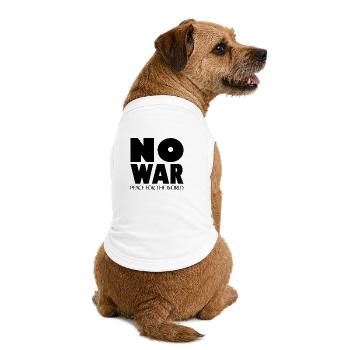 NO WAR Peace for the world - Premium Organic Hunde-T-Shirt - Weiß - Hinten
