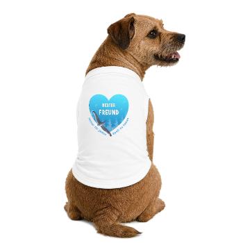 bester Freund - Premium Organic Hunde-T-Shirt - Weiß - Hinten
