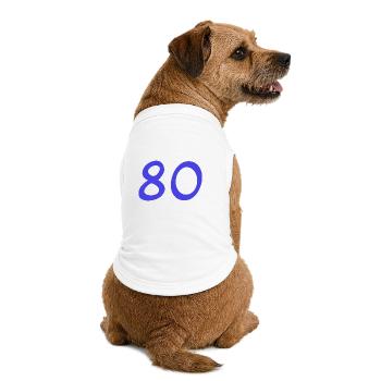 80. 80 JAHRE. 80-JÄHRIGES JUBILÄUM. 80. GEBURTSTAG. - Premium Organic Hunde-T-Shirt - Weiß - Hinten