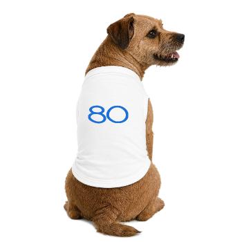80. 80 JAHRE. 80-JÄHRIGES JUBILÄUM. 80. GEBURTSTAG. - Premium Organic Hunde-T-Shirt - Weiß - Hinten