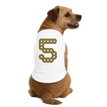 5. 5 ANS. 5e ANNIVERSAIRE. ANNIVERSAIRE 5 ANS - T-shirt bio premium pour chien - blanc - Dos