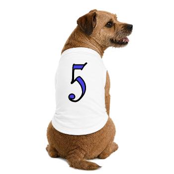 5. 5 ANS. 5e ANNIVERSAIRE. ANNIVERSAIRE 5 ANS - T-shirt bio premium pour chien - blanc - Dos
