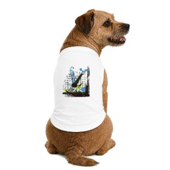 Music - Premium Organic Dog T-Shirt - white - Back