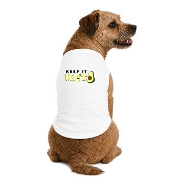 Keep It Keto Avocado Saying Ketogenic Diet Gift - Premium Organic Dog T-Shirt - white - Back