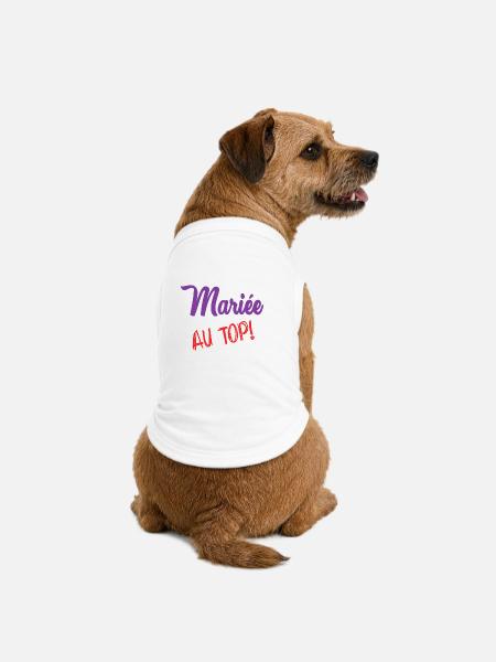 EVJF. MARIEE. TEAM. TEAM MARIEE. FUTURE MARIEE - T-shirt bio premium pour chien - blanc