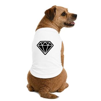 Diamond icon - Premium Organic Dog T-Shirt - white - Back