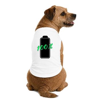 Batterie a 100% complète énergie - T-shirt bio premium pour chien - blanc - Dos
