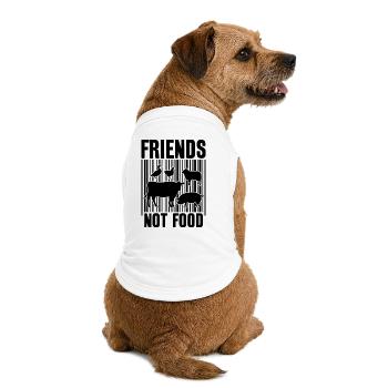 FRIENDS NOT FOOD VEGAN VEGANS - Premium Organic Dog T-Shirt - white - Back
