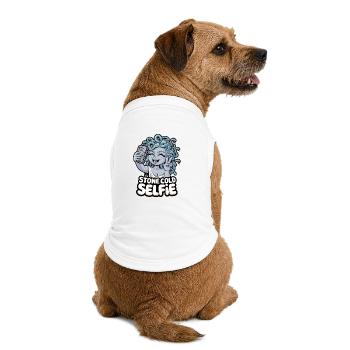 Eiskaltes Selfie - Premium Organic Hunde-T-Shirt - Weiß - Hinten