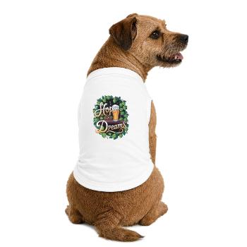 Hopfen und Träume - Premium Organic Hunde-T-Shirt - Weiß - Hinten