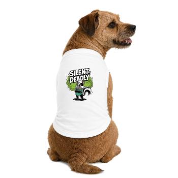 Lautlos, aber tödlich - Premium Organic Hunde-T-Shirt - Weiß - Hinten