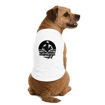 DJ - Premium Organic Hunde-T-Shirt - Weiß - Hinten