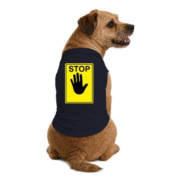 Stop Sign Logo - Premium Organic Dog T-Shirt - navy - Back